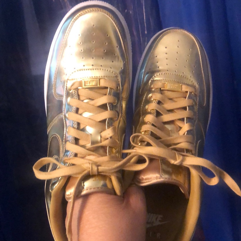 Women’s Gold Nike Air Force 1 - great condition!